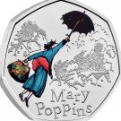 Mary Poppins 2025 50p Brilliant Uncirculated Colour Coin Limited Edition 10,000
