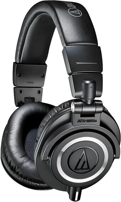 Audio Technica ATH-M50X Professional Studio Monitor Headphones with cable