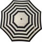 Mainstays 9 Foot Round Market Umbrella Black & White Cabana stripe