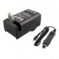AC/DC Home Car Battery Charger for Canon PowerShot SX610 HS Camera Battery New