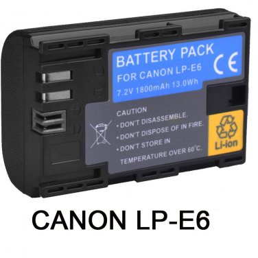 New LP-E6 LP-E6N Battery For Canon EOS 6D 7D 70D 60D 5D Mark II III DSLR Camera