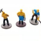 5 Construction Workmen Figures Slightly Larger than HO Scale Sku 123