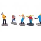 5 Construction Workmen Figures Slightly Larger than HO Scale Sku 125