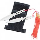 Set of 2 5" Throwing Knives with Wrist Sheath