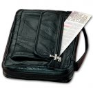 Leather Bible Cover with Zippered Side Pocket