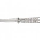 Mother of Pearl Handle Butterfly Knife with Belt Sheath