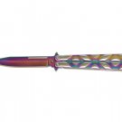 Titanium Nitrate Rainbow Butterfly Knife
