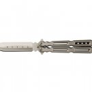 Spear Tip Butterfly Knife - Silver
