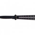 Butterfly Knife with Holes - Black
