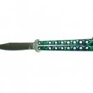 Butterfly Knife with Holes - Green