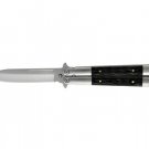 Black Bone Handle Butterfly Knife with Belt Sheath