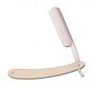 White Straight Razor Folding Knife