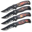 4 Piece Fantasy Folding Knife Set
