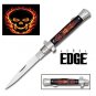 Rebel Edge Folding Stiletto Knife & Poster - Blackout Skull