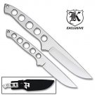 Silver Streak Throwing Knife Set with Sheath