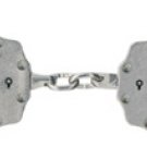 Double Locking Steel Police Handcuffs - Nickle Plated