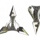4 Point Folding Throwing Star with Sheath