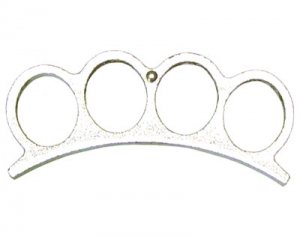 Brass Knuckles Paper Weight - Chrome