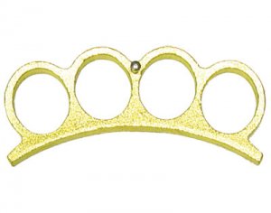 Brass Knuckles Paper Weight - Gold