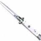 Genuine Italian Milano Godfather Stiletto Switchblade - White