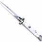 Genuine Italian Milano Godfather Stiletto Switchblade - White
