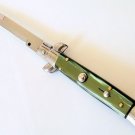 Genuine Italian Milano Godfather Stiletto Switchblade - Green