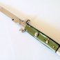 Genuine Italian Milano Godfather Stiletto Switchblade - Green