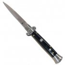 Genuine Italian Milano Godfather Stiletto Switchblade - Black