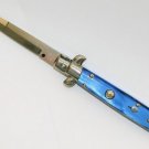 Genuine Italian Milano Godfather Stiletto Switchblade - Blue