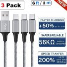 3-Pack Braided USB C Type-C Fast Charging Data SYNC Charger Cable Cord 3/6/10FT