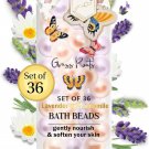 Grass Roots Bath Oil Beads Set of 36 - Lavender & Chamomile Scented Bath Beads