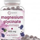 Magnesium Glycinate Gummies 400mg Per Serving, 120 Count | Natural