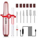 MEFA Nail Drill, Portable Electric Nail Drill with 6PCS Nail Drill Bits and Cuticle Oil Pen