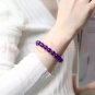 Aquarius 9A Grade Amethyst Beaded Bracelet for Good Luck and Protection, with Certificate, 6MM