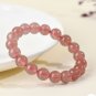 Pisces Energy Healing Strawberry Crystal Bracelet - A Lucky Gift for Love