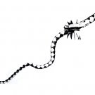 Leather Black & White  Love Whip