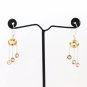 Citrine gemstone chain earring, 925 Sterling silver dangle earring, women gifts