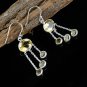 Citrine gemstone chain earring, 925 Sterling silver dangle earring, women gifts