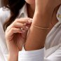 14k Gold Rope Chain Bracelet, Gold Layering Bracelet, Brass Bracelet for women