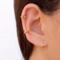 Heart Shape Ear cuff earring, Brass with 22k gold plated, Wholesale jewelry