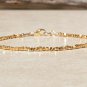 22k Yellow gold plated Faceted Beaded Bracelet, Minimalist Bracelet for women