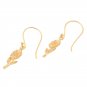 Flower Shape dangle earring, Brass with 22k gold plated, Wholesale jewelry