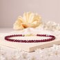 Natural Garnet Beads Bracelet, 925 Silver 22k gold plated Elegant bracelet women