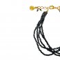 Iolite Beaded 5-Layer Bracelet | 22K Gold Plated Brass | Adjustable Size 7 inch