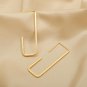 Square Shape dangle earring, Geometric Brass 22k gold plated earring for women