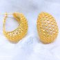22k Yellow gold plated Hoop earring, Handmade Designer Earring, Brass earring