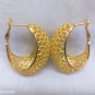 22k Yellow gold plated Hoop earring, Handmade Designer Earring, Brass earring