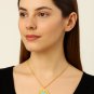 Turquoise | Gold Plated Milgrain Necklace |Spiritual Symbol of Peace & Awakening