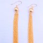 22k gold plated Chain Fringe earring, Brass Handcrafted dangle earring