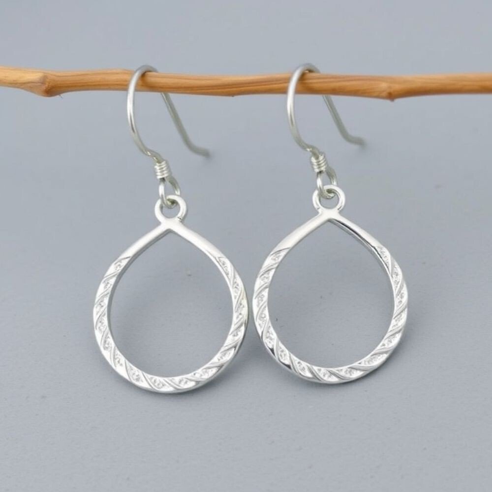 925 Sterling Silver plated drop dangle earring, Brass Handmade earring